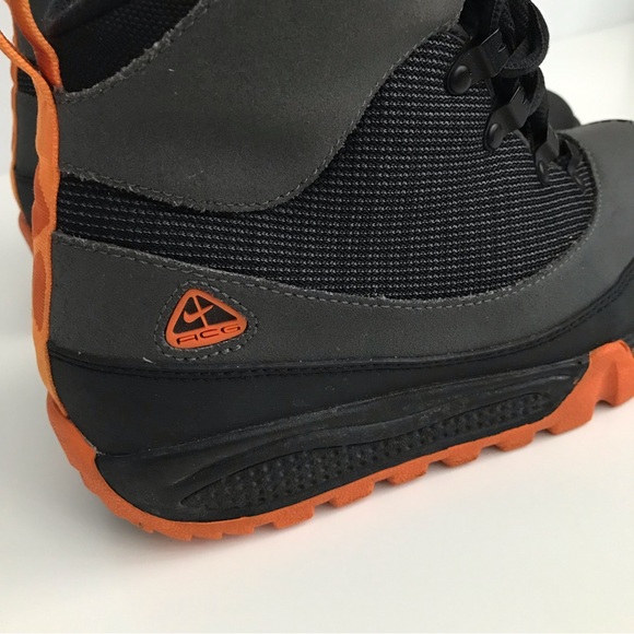 Vintage 2000 Nike ACG Govy Black Grey Orange Hiking Snow Boots - Picture 5 of 10